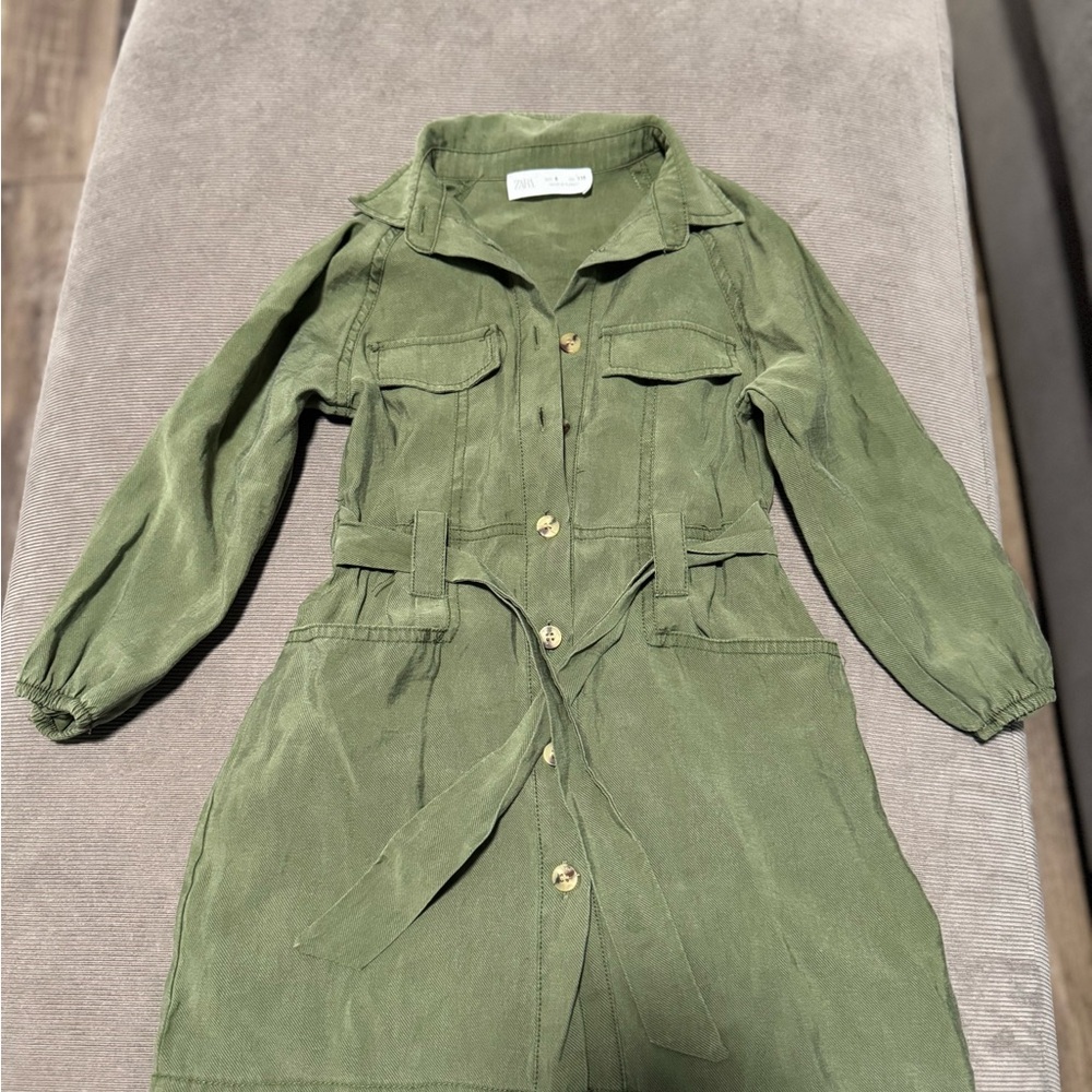 Zara Kids Casual Green Dress